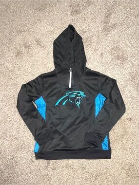 NWT Carolina Panthers NFL Team Boys Youth Black Hoodie Medium 10-12
